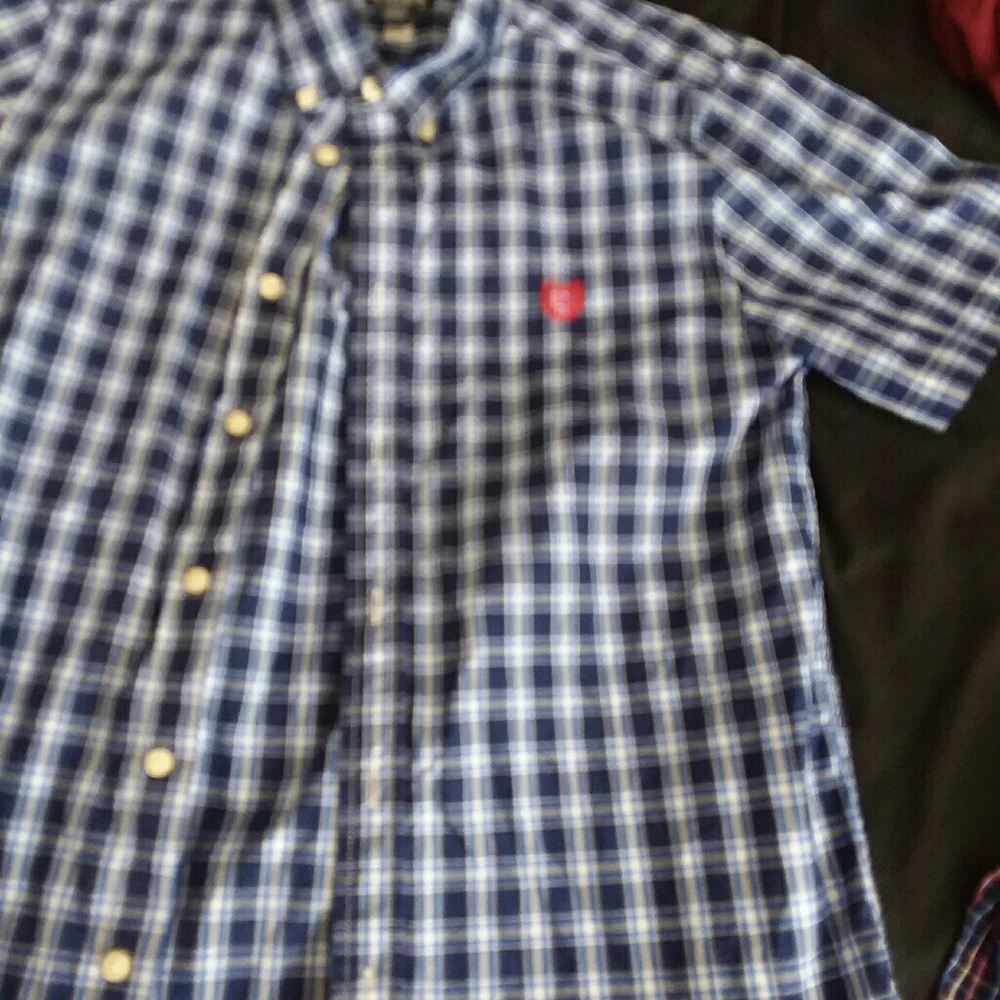 Chaps short sleeve button up plaid